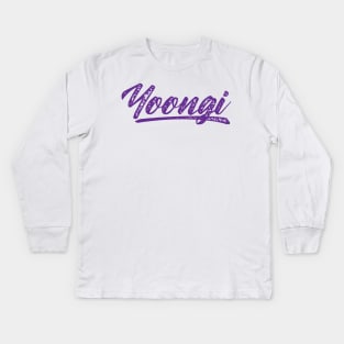 BTS Suga Yoongi typography Kids Long Sleeve T-Shirt